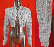 



Vintage Victorian Style Point de Venise Needle Lace White Patchwork Bolero Jacket