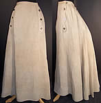 Edwardian Ecru Linen Ladies Walking Suit Skirt 