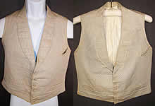 Victorian Gentlemen's Silver Brocade Waistcoat Vest