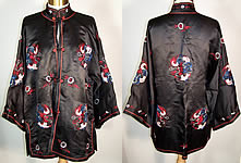 Vintage Dynasty Chinese Silk Embroidered Dragon Jacket 