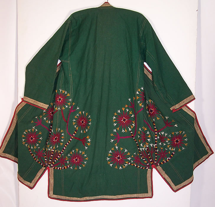 Tambour Chain Stitch Embroidered Uzbek Suzani Robe Coat