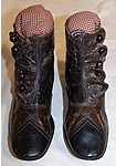 Victorian Brown & Black Button Baby Boots  