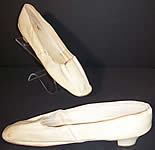 Victorian Wedding White Kid Straight Sole Shoes