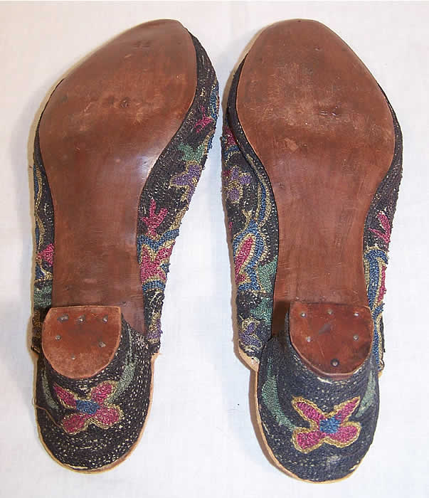 Ottoman Turkish Metal Embroidery Slipper Shoes
