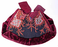Antique Kashmir Hand Embroidered Woven Wool Paisley Velvet Winter Muff Purse Bag