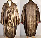 Art Deco Geometric Gold Lamé Opera Coat