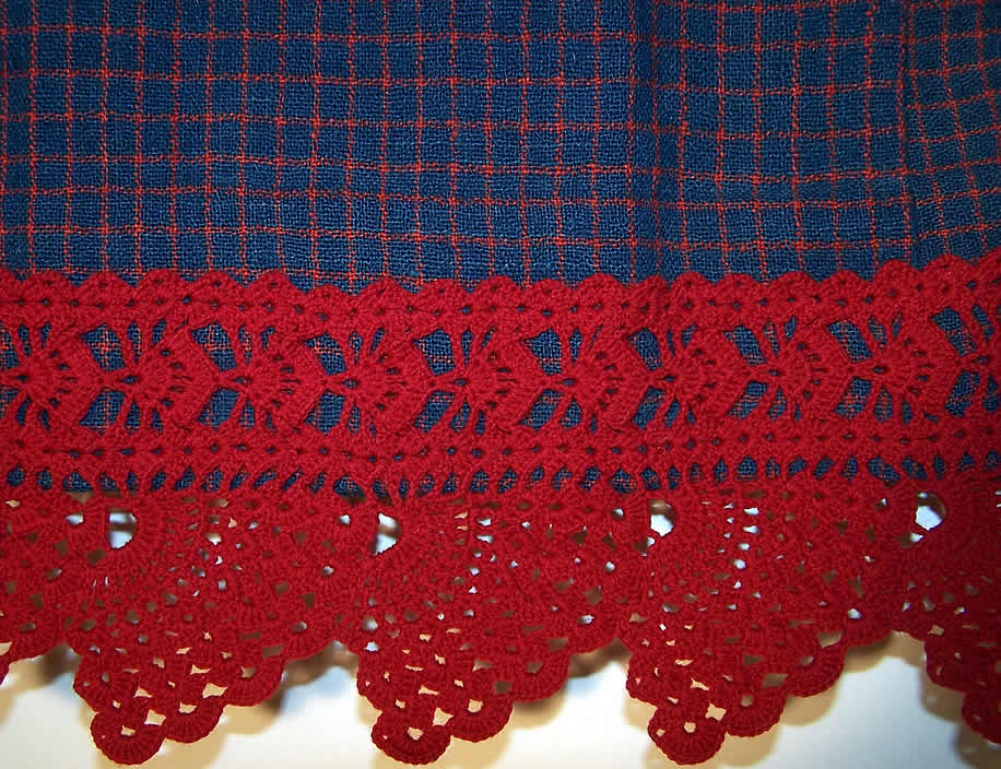 Victorian Blue Red Plaid Wool Winter Petticoat Skirt Back View.