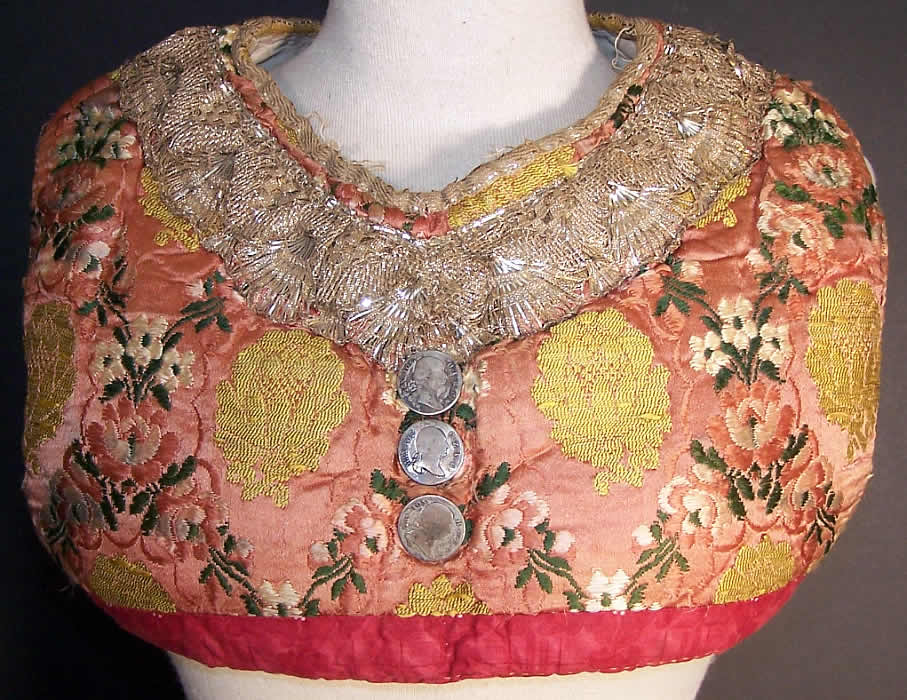 Antique German Bavarian Folk Costume Bodice Top  Front view.