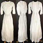 Edwardian White Batiste Lawn Lace Daisy Graduation Dress 