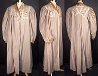 PF Bonney's Sons Edwardian Ecru Wool Velvet Ribbon Trim Opera Coat Jacket 