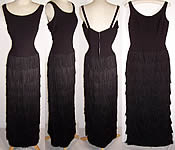 Jr. Theme New York Black Fringe Wiggle Sheath Dress