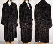 Vintage Art Deco Black Opera Coat