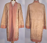 Rose Pink Silk Gold Metallic Embroidered Coat 