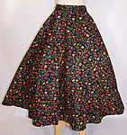 50s Unworn Sample Tag Vintage Koret Silk Screen Floral Felt Full Flare Circle Skirt