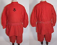 1915 Edwardian Childrens Red Wool Boys Sailor Suit Pants Dress