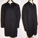 Victorian 1900 Brauer & Krohn Tailors Men Black Wool Formal Frock Coat