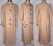 Edwardian 1910 Women's Linen Travel Motoring Driving Duster Coat Jacket