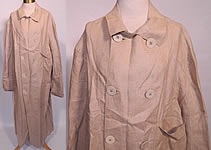 Edwardian Men's Linen Double Breasted Travel Motor Driving Duster Coat