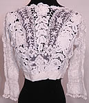 Edwardian Antique White Irish Crochet Tape Lace Bodice Blouse