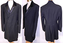 Vintage Washington Co Tailors NY Black Wool Double Breasted Formal Frock Coat