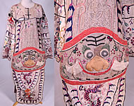 Antique Chinese Dragon Silk Embroidered Peking Opera Warrior Robe
