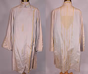 Vintage L.M. Rosen Gowns NY Label Art Deco Gold Lame Blue Silk Evening Coat Lamé