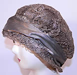 Vintage Art Deco Gold Lame Lamé Lace Flapper Cloche Hat