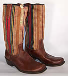 Vintage Unworn Square Toe Hippie Cowboy Boho Boots 