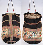 Chinese Silk Embroidered Sleeve Band Pouch Purse