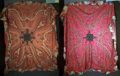 Victorian Antique Kashmir Hand Woven Pieced Paisley Shawl