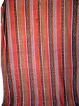 Victorian Antique Jacquard Hand Loom Wool Paisley Striped Shawl Banquet Size